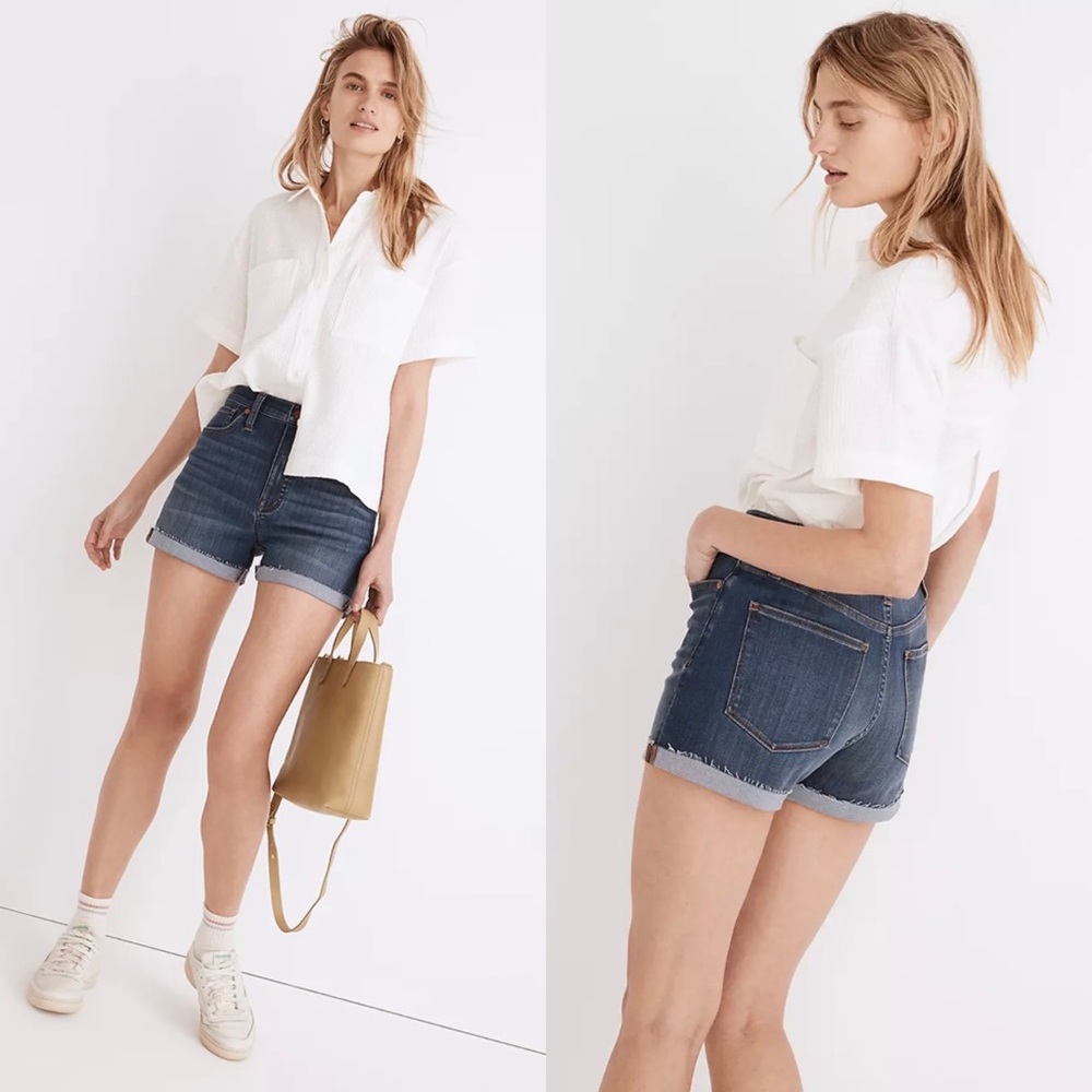 Madewell High-Rise Denim Shorts in Danny Wash: TENCEL™ Denim Edition